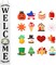Welcome Sign for Front Porch Standing 47''x8'' Large Hanging Wooden(White Backing)